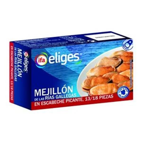 Mejillón en escabeche picante 13/18, 111 g - 0.07 kg - Imagen del producto en Findit