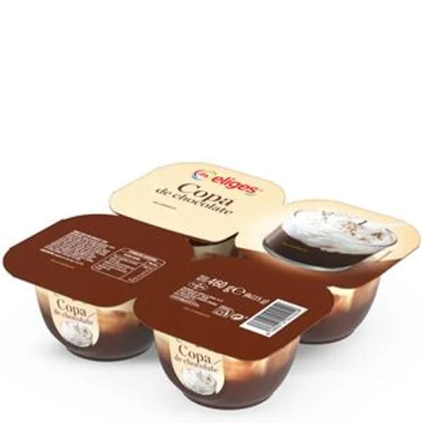 Copa de chocolate y nata 4x115 g - 0.46 kg - Imagen del producto en Findit