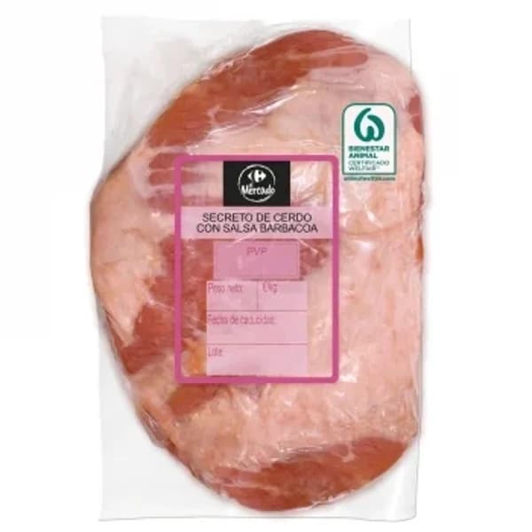 Secreto de cerdo con salsa barbacoa Carrefour El Mercado 700 g aprox - 0.7 kg - Imagen del producto en Findit