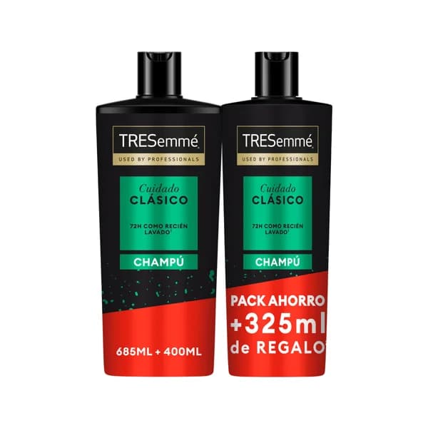 TRESEMMÉ Clásico Pack de champú 685 + 400 ml. - 1.09 l - Imagen del producto en Findit