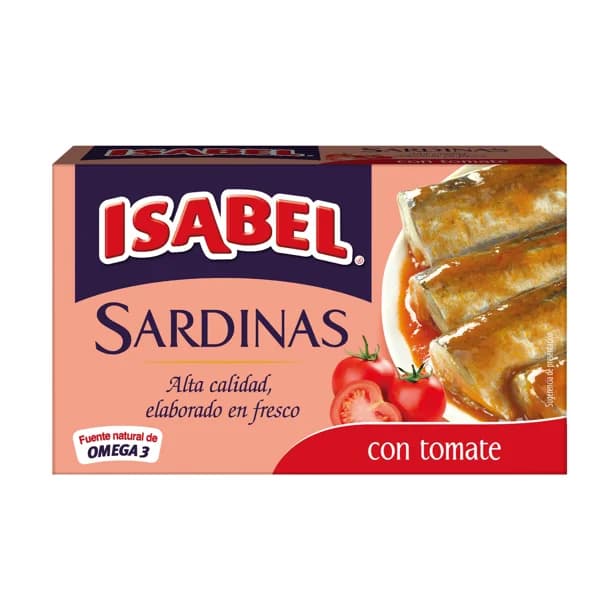ISABEL Sardinas en salsa de tomate lata de 81 g. - 0.08 kg - Imagen del producto en Findit