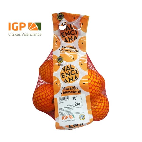 Naranja valenciana con Indicación Geográfica Protegida (IGP), malla 2 kg. - 2 kg - Imagen del producto en Findit