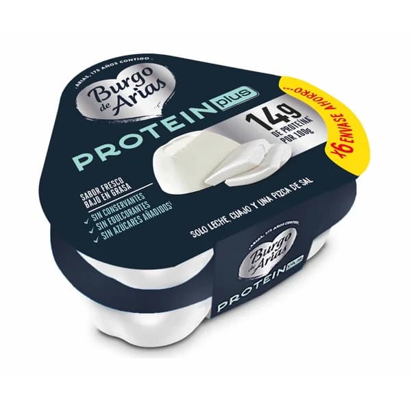 BURGO DE ARIAS Queso fresco potein plus 6 x 70 gr. - 0.42 kg - Imagen del producto en Findit