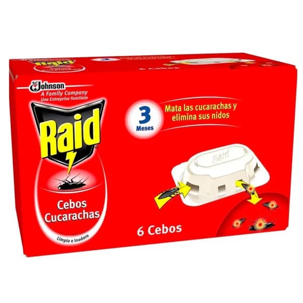 RAID Cebo para cucarachas 6uds - 1 ud - Imagen del producto en Findit