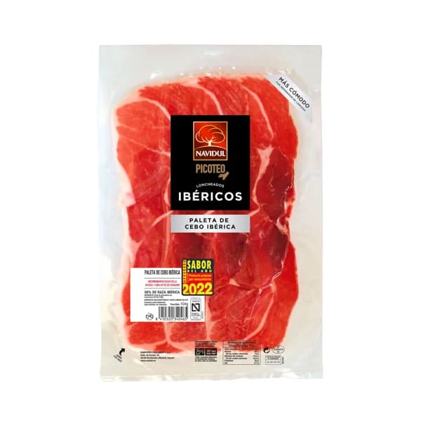 NAVIDUL Paleta de cebo ibérica (50% raza ibérica), cortada en lonchas con separador NAVIDUL 104 g. - 0.1 kg - Imagen del producto en Findit