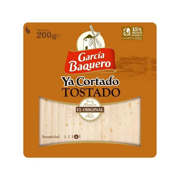 GARCÍA BAQUERO Queso tostado ya cortado 200gr - 0.2 kg - Imagen del producto en Findit
