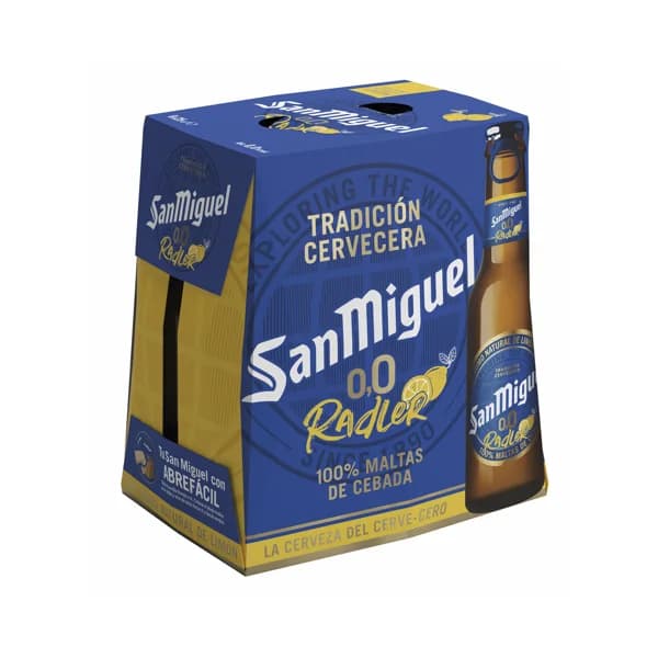 SAN MIGUEL RADLER Cerveza limón 0,0 pack 6 uds. x 25 cl. - 1.5 l - Imagen del producto en Findit