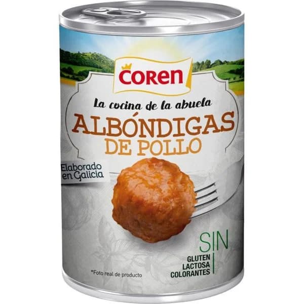 Albóndigas de pollo COREN, lata 420 g - 0.42 kg - Imagen del producto en Findit