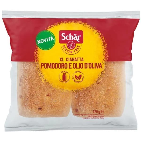 Ciabatta xl tomate-aceite de oliva s/ gluten SCHAR, bolsa 170 g - 0.17 kg - Imagen del producto en Findit