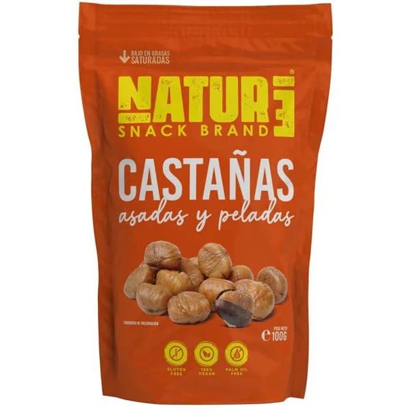 Castañas asadas NATUR3, bolsa 100 g - 0.1 kg - Imagen del producto en Findit