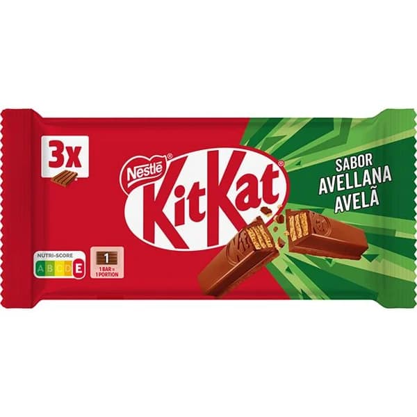 Barrita de avellana KIT KAT, pack 3x41,5 g - 0.12 kg - Imagen del producto en Findit