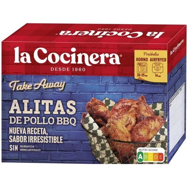 Alitas de pollo a la barbacoa LA COCINERA, caja 300 g - 0.3 kg - Imagen del producto en Findit