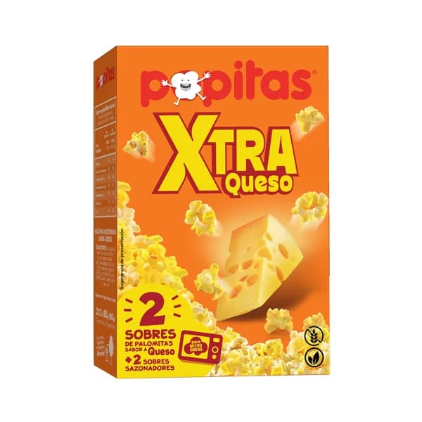 POPITAS Palomitas Xtra Queso 2x80 gr. - 0.16 kg - Imagen del producto en Findit