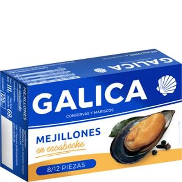 Mejillón en escabeche 8/12 111 g - 0.07 kg - Imagen del producto en Findit