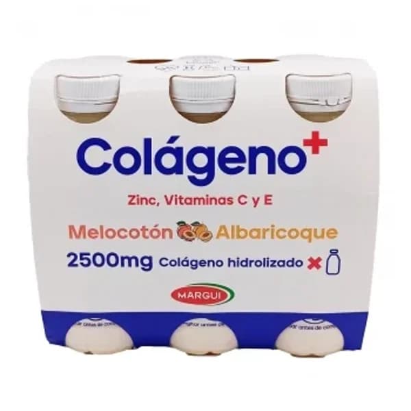 Leche fermentada con colágeno hidrolizado, melocotón, albaricoque Margui pack de 6 unidades de 100 g - 0.6 kg - Imagen del producto en Findit