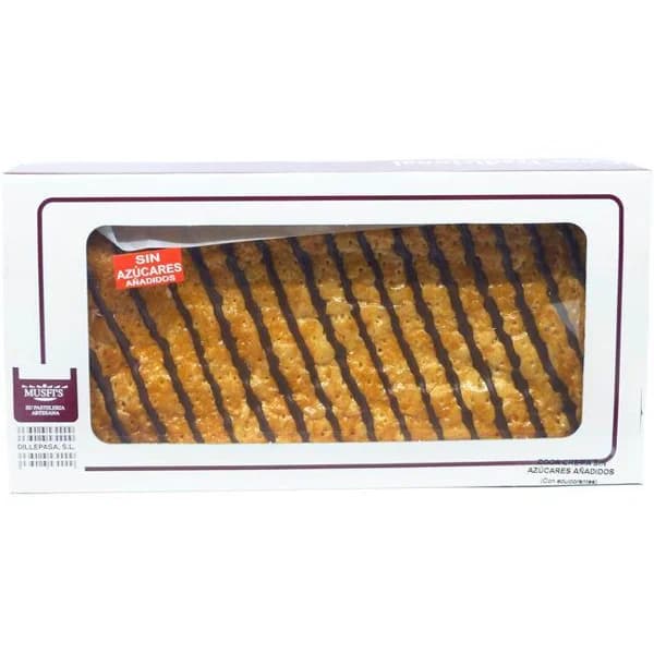 Coca de hojaldre sin azúcar añadido de crema MUSFI'S, caja 500 g - 0.5 kg - Imagen del producto en Findit