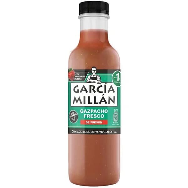 Gazpacho fresco de fresón GARCIA MILLAN, botella 750 ml - 0.75 l - Imagen del producto en Findit