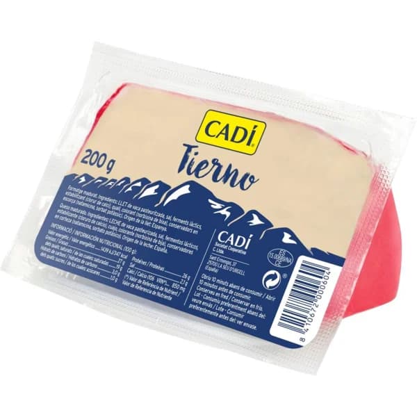 Queso tierno CADI, cuña 200 g - 0.2 kg - Imagen del producto en Findit