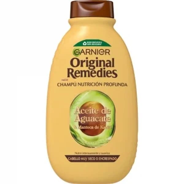 Champú nutrición profunda con aceite de aguacate y manteca de karité Garnier Original Remedies 400 ml - 0.4 l - Imagen del producto en Findit