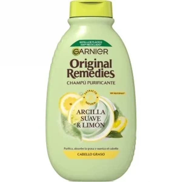 Champú purificante para pelo graso arcilla suave y limón Original Remedies Garnier 400 ml. - 0.4 l - Imagen del producto en Findit