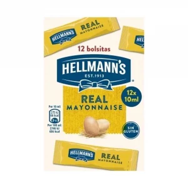 Mayonesa en bolsitas Hellmann's 12 ud. - 0.12 kg - Imagen del producto en Findit