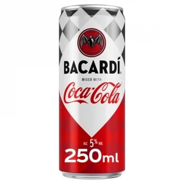 Ron Bacardí con Coca Cola lata 25 cl. - 0.25 l - Imagen del producto en Findit
