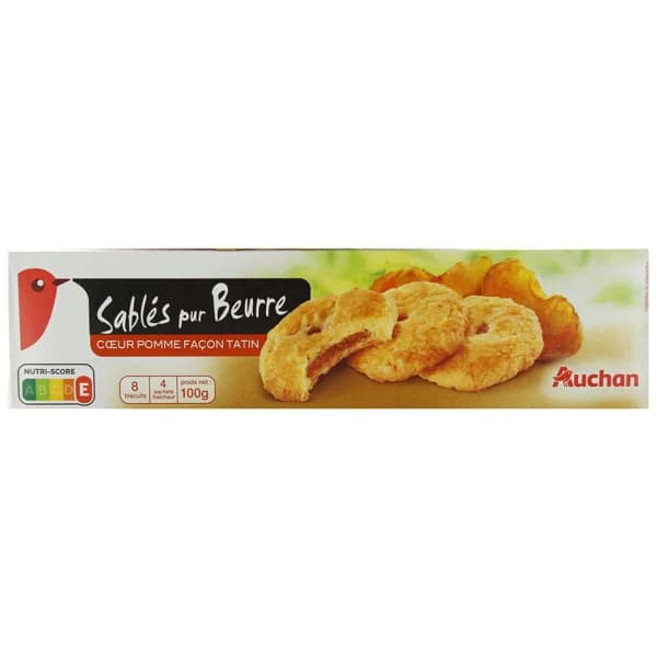 PRODUCTO ALCAMPO Galletas de mantequilla con relleno de manzana caramelizada 100 g. - 0.1 kg - Imagen del producto en Findit