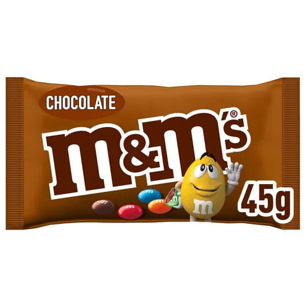 M&M'S Grageados de chocolate recubiertos de chocolate y azúcar de colores 45 g. - 1 ud - Imagen del producto en Findit