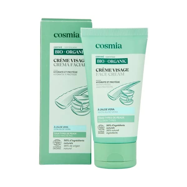 COSMIA Bio Crema facial hidratante con aloe vera ecológico para todo tipo de pieles 50 ml. - 0.05 l - Imagen del producto en Findit
