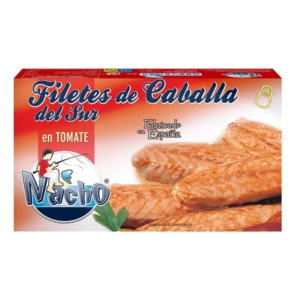 NACHO Filetes de caballa con tomate  en conserva 53 g. - 0.05 kg - Imagen del producto en Findit