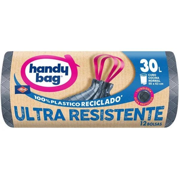 Bolsa de basura ultra 30 l HANDY BAG, paquete 12 uds - 12 ud - Imagen del producto en Findit