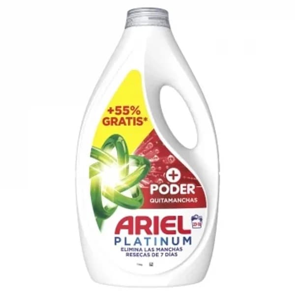 Detergente líquido +Poder Quitamanchas Ariel Platinum 32 lavados. - 31.89 ud - Imagen del producto en Findit