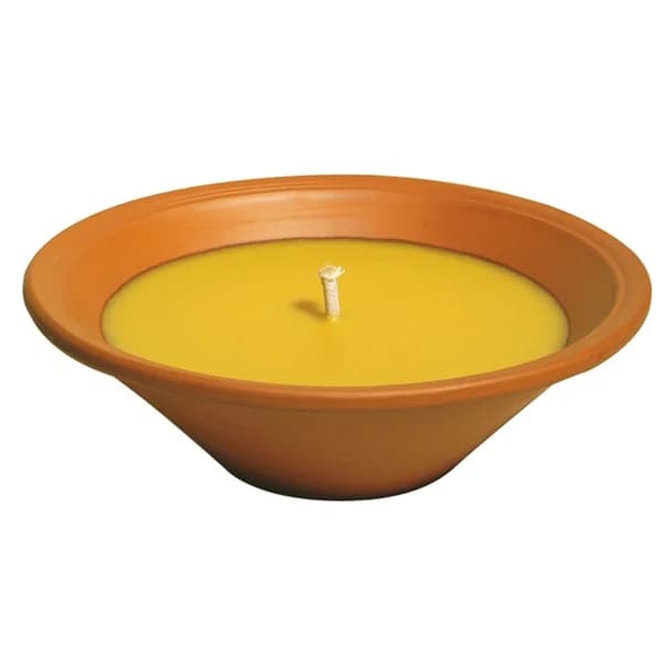 Maceta de 7.5x23.7 centímetros, de terracota natural con cera perfumada de Citronela en el interior ROURA. - 1 ud - Imagen del producto en Findit