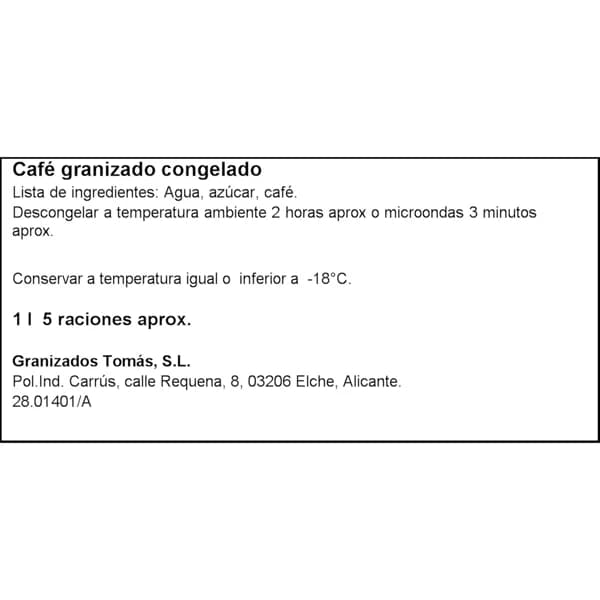 Granizado de Café 1L - 1 ud - Imagen del producto en Findit