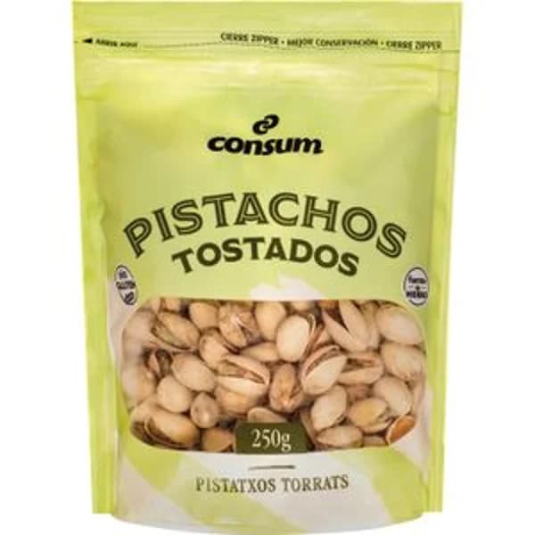 Pistachos Tostados Sal con Cáscara - 0.25 kg - Imagen del producto en Findit