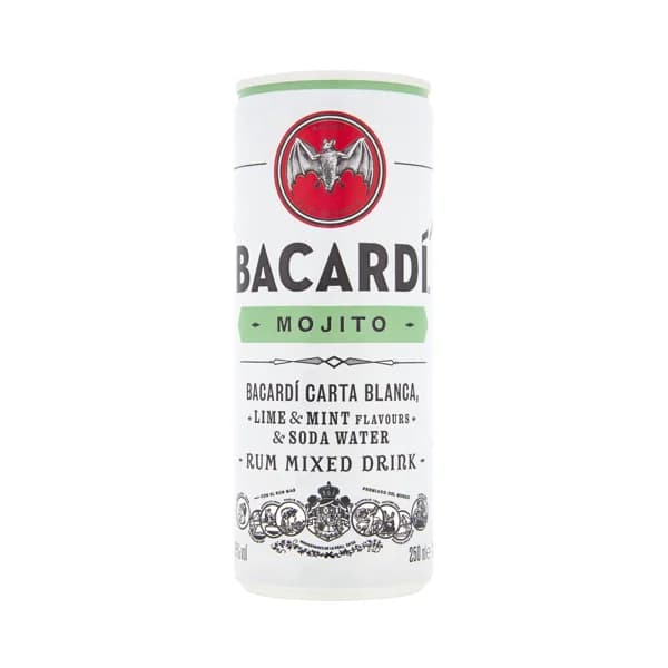 BACARDI Combinado Bacardí carta blanca mojito BACARDÍ Lata de 25 cl. - 0.25 l - Imagen del producto en Findit