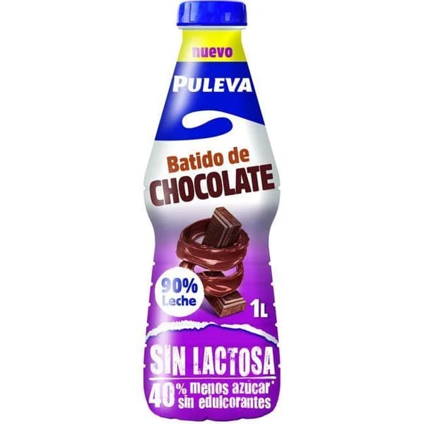 Batido de cacao sin lactosa PULEVA, botella 1 litro - 1 ud - Imagen del producto en Findit