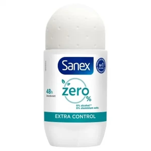Desodorante roll-on zero% extra control Sanex 50 ml. - 0.05 l - Imagen del producto en Findit