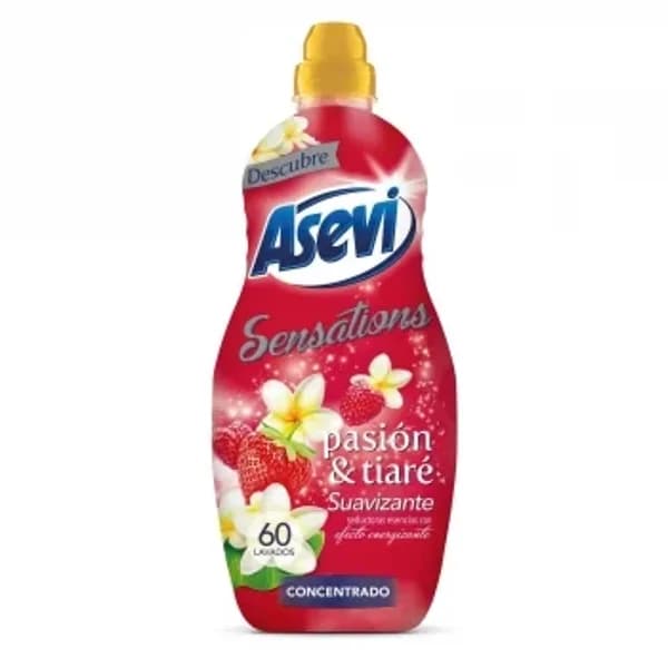 Suavizante concentrado pasión y tiaré sensations Asevi 60 lavados. - 61.25 ud - Imagen del producto en Findit