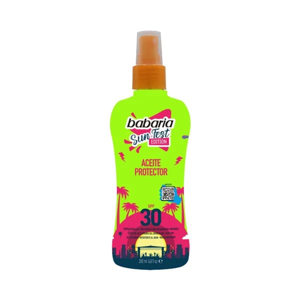 BABARIA Sun fest Aceite solar protector e hidratante con FPS 30 (alto) 200 ml. - 0.2 l - Imagen del producto en Findit