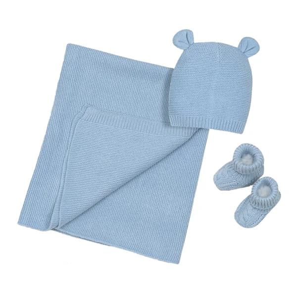 Set azul celeste para recién nacido INTERBABY. - 1 ud - Imagen del producto en Findit