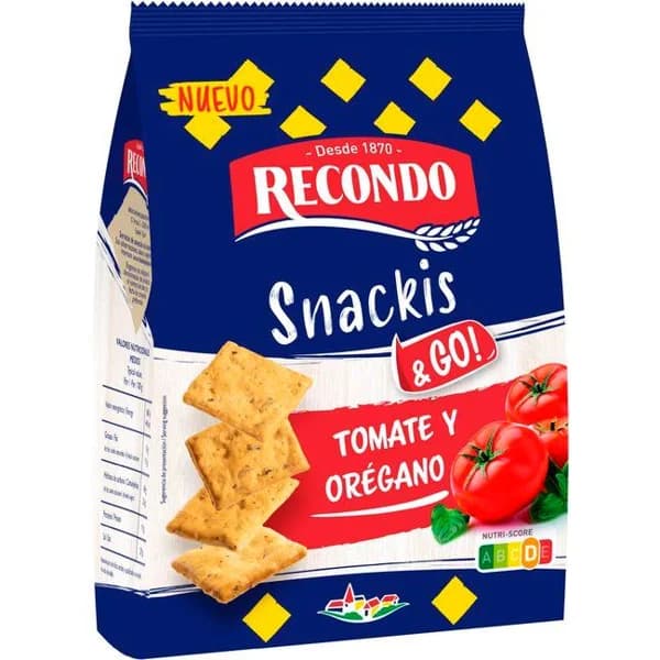 Snackis de tomate y orégano RECONDO, bolsa 90 g - 0.09 kg - Imagen del producto en Findit