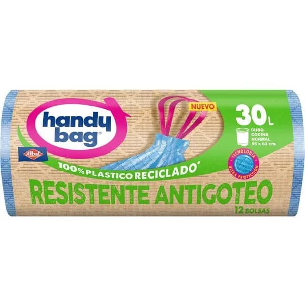 Bolsa de basura antigoteo 30 l HANDY BAG, paquete 12 uds - 12 ud - Imagen del producto en Findit