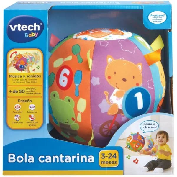 Bola cantarina interactiva, edad rec:3-24 meses V-TECH Baby - 1 ud - Imagen del producto en Findit