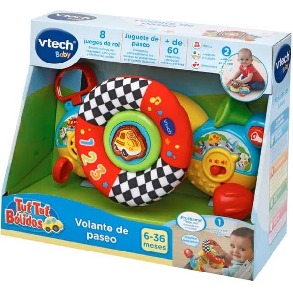 Volante de paseo Tut tut bólidos, edad rec:6-36 meses VTECH BABY - 1 ud - Imagen del producto en Findit