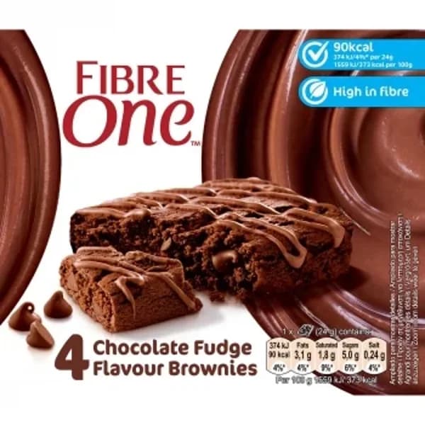 Brownie de chocolate Fibre One 96 g. - 0.1 kg - Imagen del producto en Findit