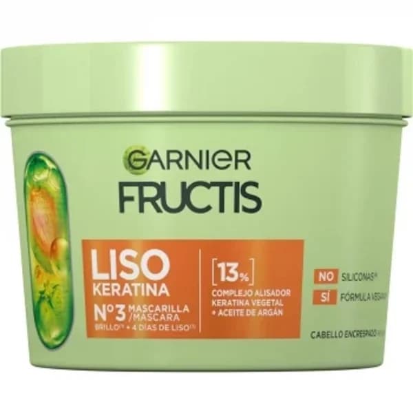 Mascarilla liso keratina para cabello encrespado Garnier Fructis 370 ml. - 0.37 l - Imagen del producto en Findit