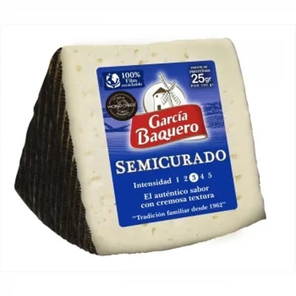 Queso de mezcla semicurado en cuña García Baquero 330 g. - 0.33 kg - Imagen del producto en Findit