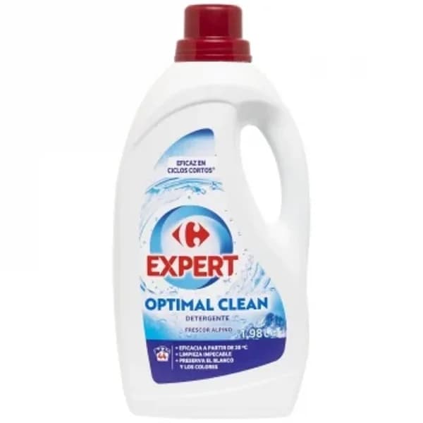 Detergente líquido optimal clean frescor alpino Carrefour Expert 44 lavados. - 45.75 ud - Imagen del producto en Findit