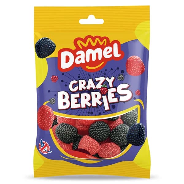 Golosinas crazy berries Damel bolsa 135 g - 0.14 ud - Imagen del producto en Findit